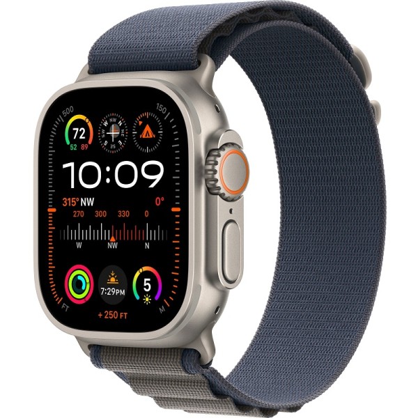 Apple Watch Ultra 2 (2023) 49mm Titanium Case ремешок Blue Alpine loop