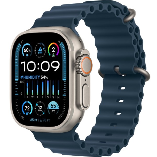 Apple Watch Ultra 2 (2023) 49mm Titanium Case ремешок Blue Ocean Band