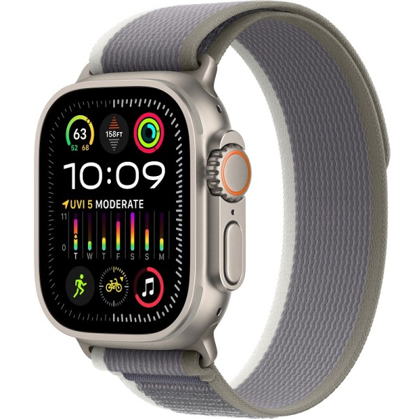 Apple Watch Ultra 2 (2023) 49mm Titanium Case ремешок Green Gray Trail