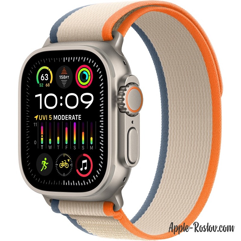 Apple Watch Ultra 2 (2023) 49mm Titanium Case ремешок Orange Beige Trail