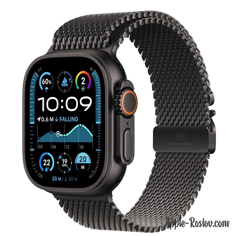 Apple Watch Ultra 2 Black 49 mm Black Titanium Milanese Loop