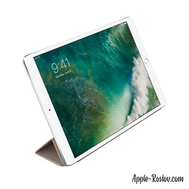 Кожаная обложка Smart Cover для iPad Pro 10.5 платиново-серого цвета