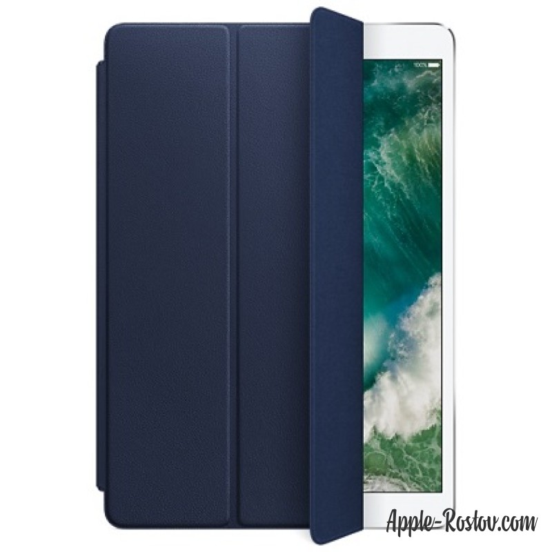 Кожаная обложка Smart Cover для iPad Pro 10.5 тёмно-синего цвета