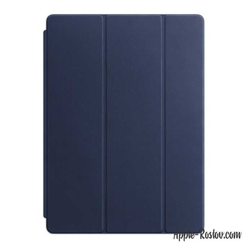 Кожаная обложка Smart Cover для iPad Pro 12.9 тёмно-синего цвета