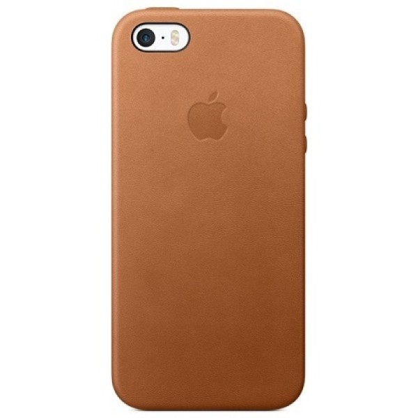 Кожаный чехол для iPhone 5/5s/SE золотисто-коричневого цвета