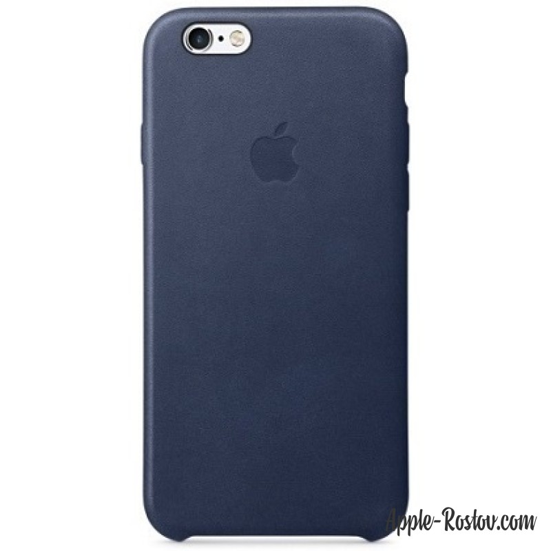 Кожаный чехол для iPhone 6/6s тёмно-синего цвета