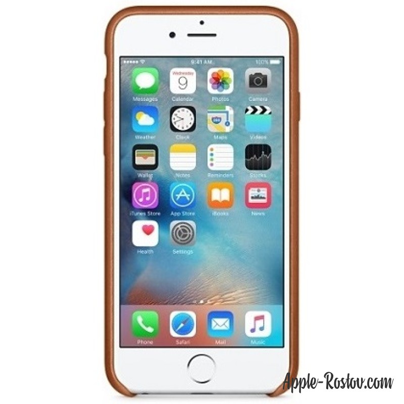 Кожаный чехол для iPhone 6/6s золотисто-коричневого цвета