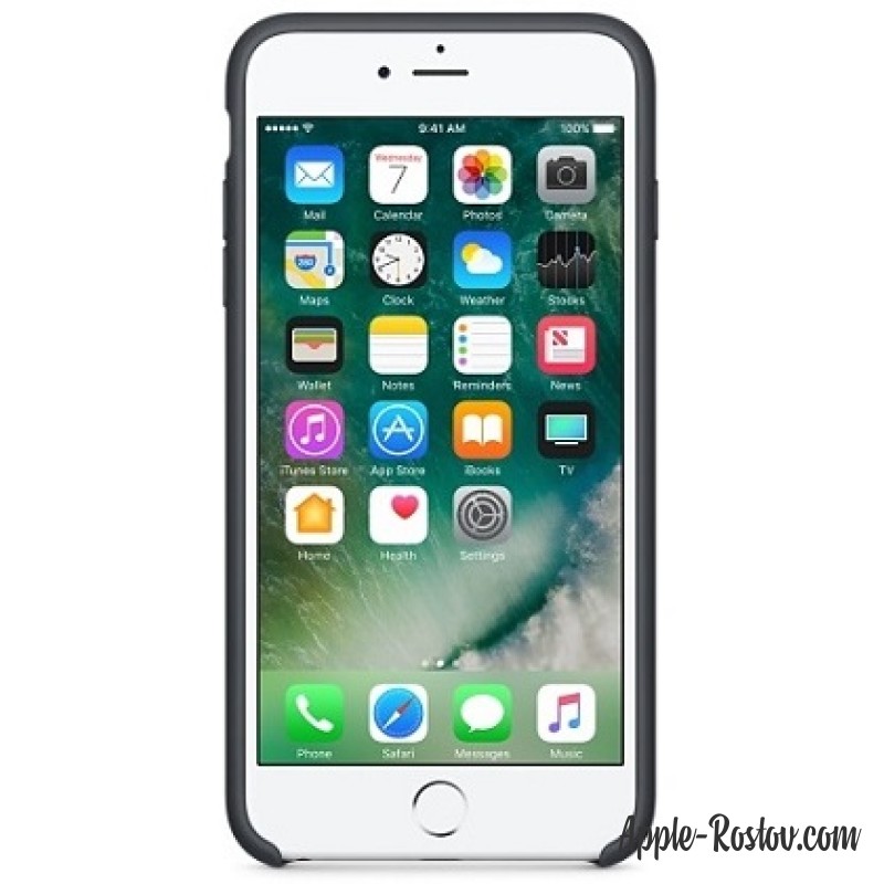 Силиконовый чехол для iPhone 6/6s угольно-серого цвета