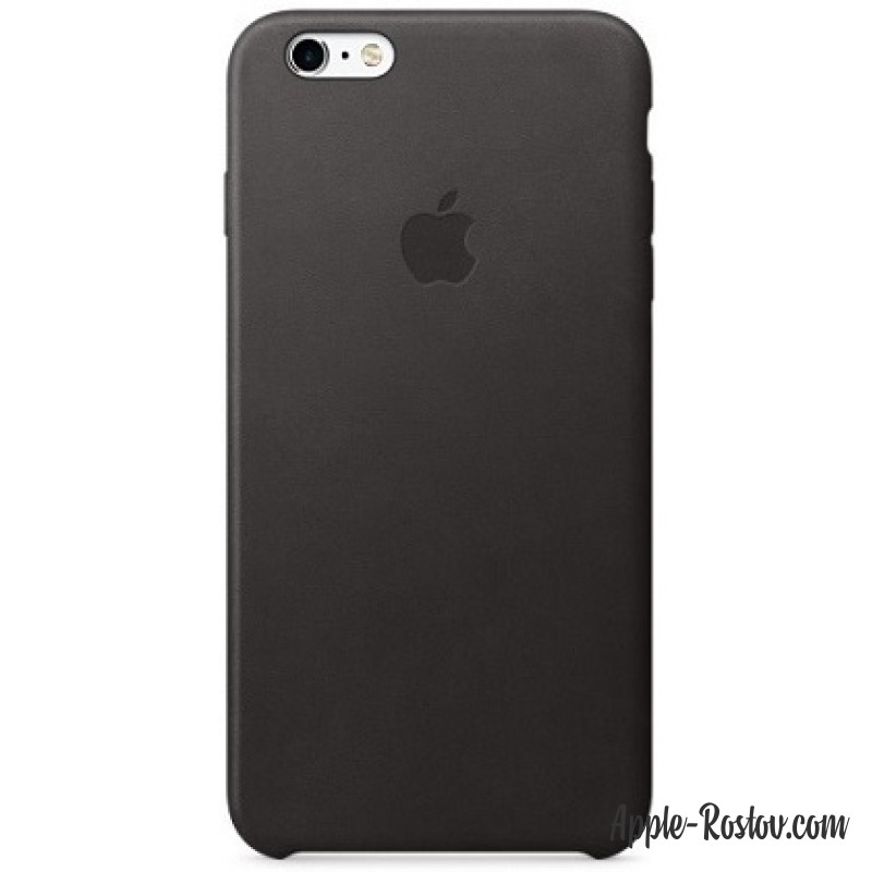 Кожаный чехол для iPhone 6 Plus/6s Plus чёрного цвета