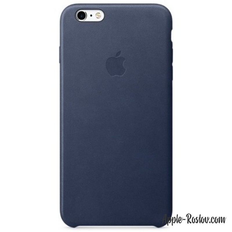 Кожаный чехол для iPhone 6 Plus/6s Plus тёмно-синего цвета