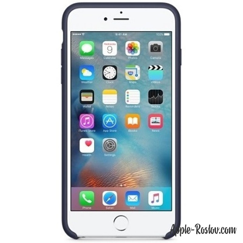 Силиконовый чехол для iPhone 6 Plus/6s Plus тёмно-синего цвета