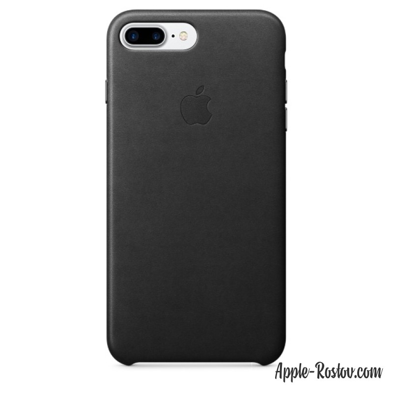 Кожаный чехол для iPhone 8Plus/7 Plus чёрного цвета