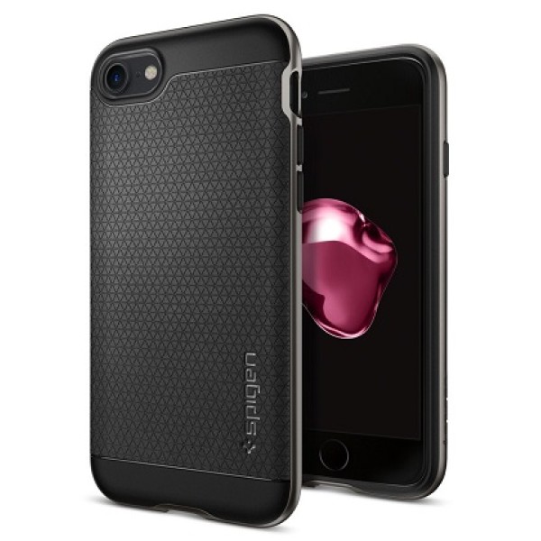 Пластиковый чехол чёрного цвета с логотипом Spigen для iPhone 8/7