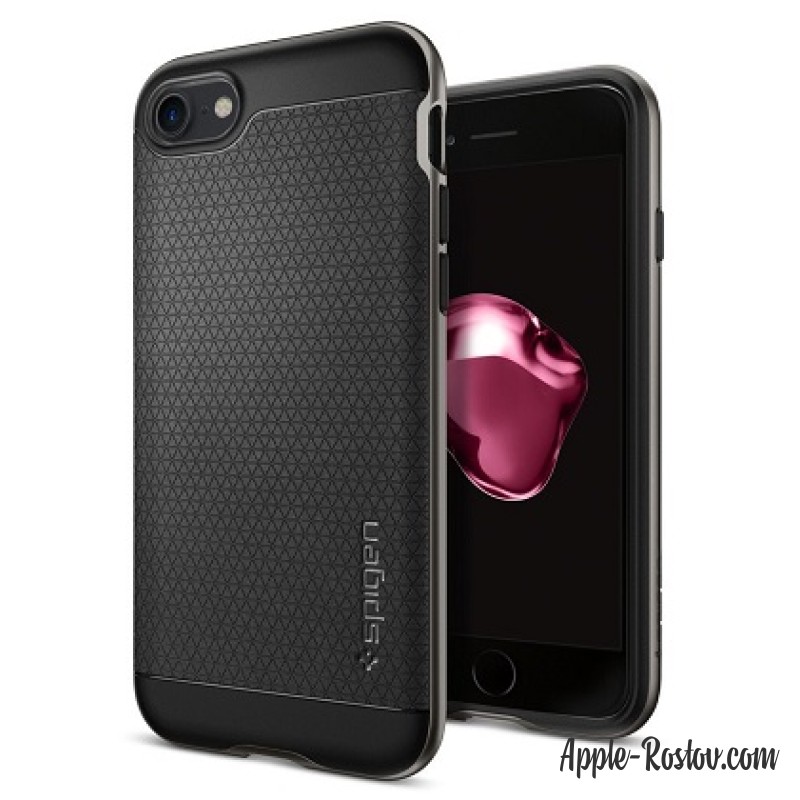 Пластиковый чехол чёрного цвета с логотипом Spigen для iPhone 8/7