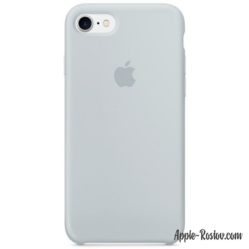 Силиконовый чехол для iPhone 8/7 дымчато-голубого цвета