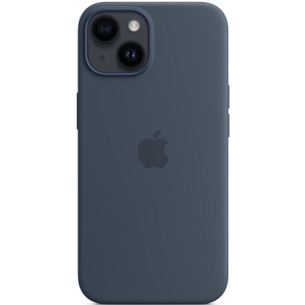 Silicone case iPhone 14 Plus MagSafe Blue