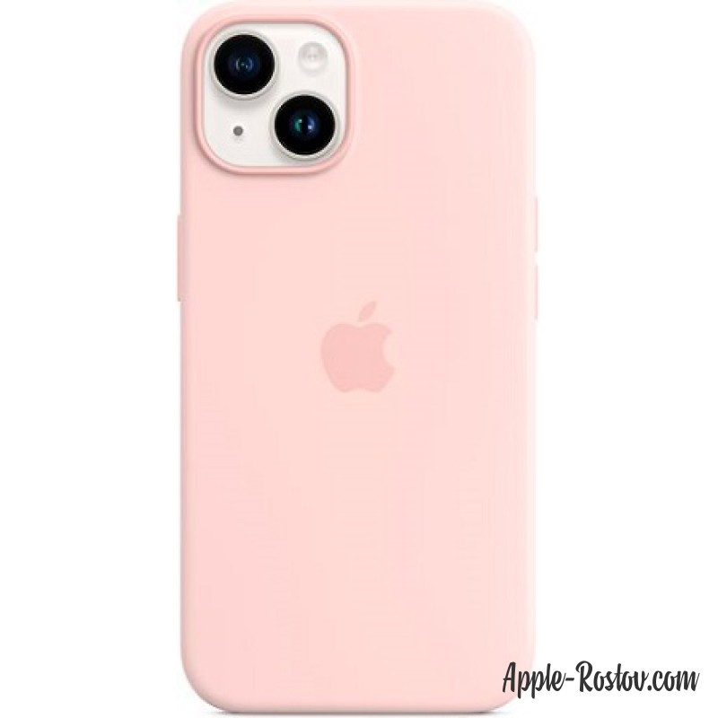 Silicone case iPhone 14 Plus MagSafe Pink