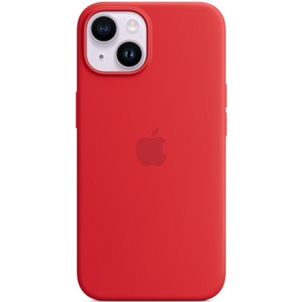 Silicone case iPhone 14 Plus MagSafe Red