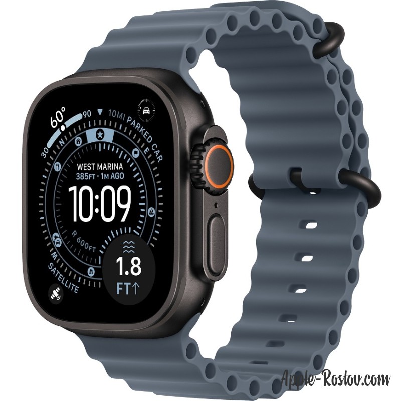 Apple Watch Ultra 3 (2025) 49mm Black Titanium Case ремешок Anchor Blue Ocean Band Apple Watch Ultra 3 (2025) 49mm Black Titanium Case ремешок Anchor Blue Ocean Band