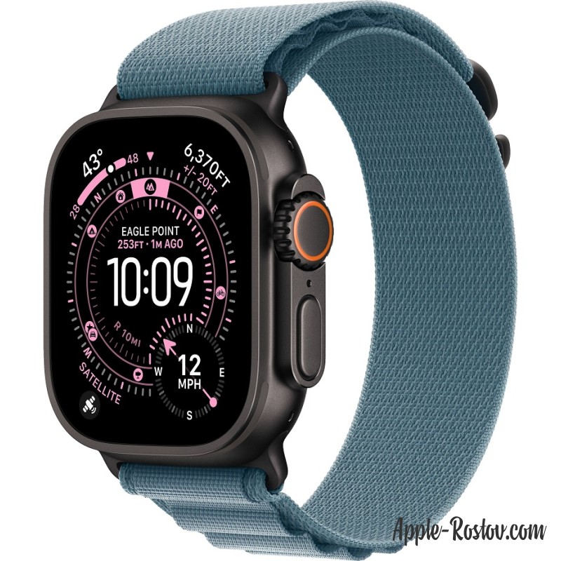 Apple Watch Ultra 3 (2025) 49mm Black Titanium Case ремешок Light Blue Alpine loop Apple Watch Ultra 3 (2025) 49mm Black Titanium Case ремешок Light Blue Alpine loop