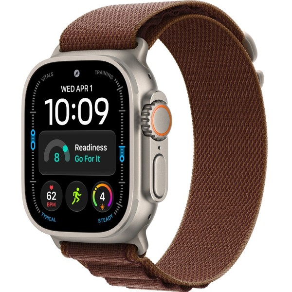 Apple Watch Ultra 4 49mm Natural ремешок Burgundy Alpine Loop
