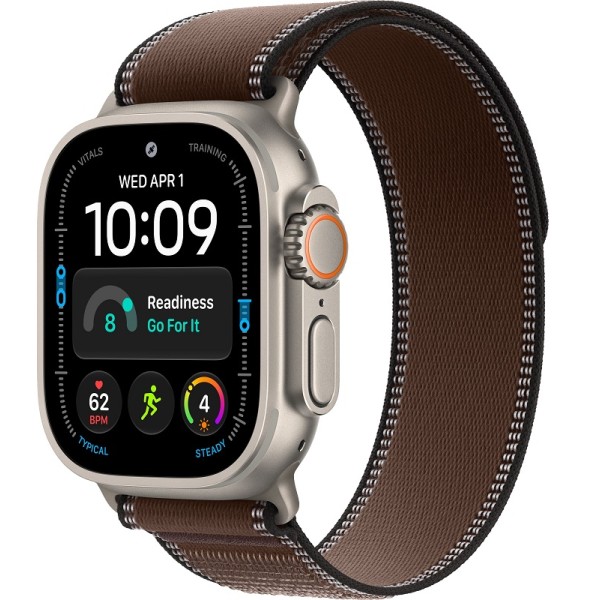 Apple Watch Ultra 4 49mm Natural ремешок Dark Umber Trail Loop