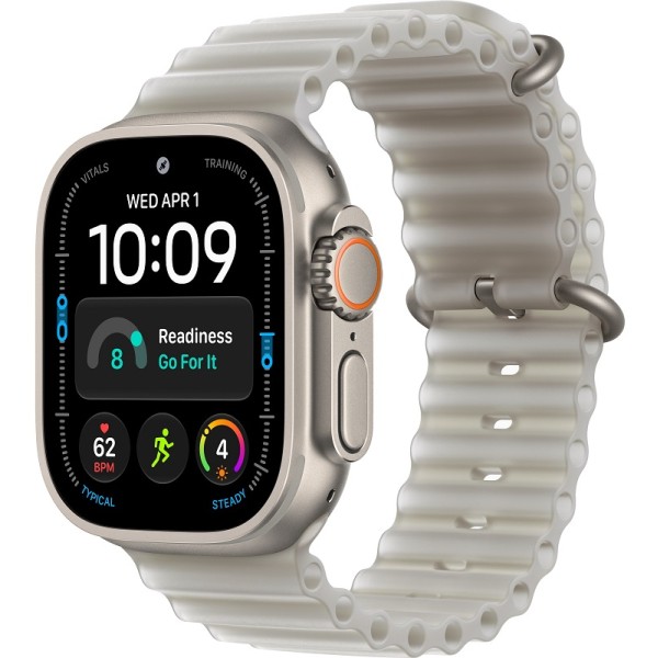 Apple Watch Ultra 4 49mm Natural ремешок Translucent Gray Ocean Band