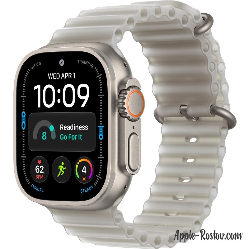 Apple Watch Ultra 4 49mm Natural ремешок Translucent Gray Ocean Band
