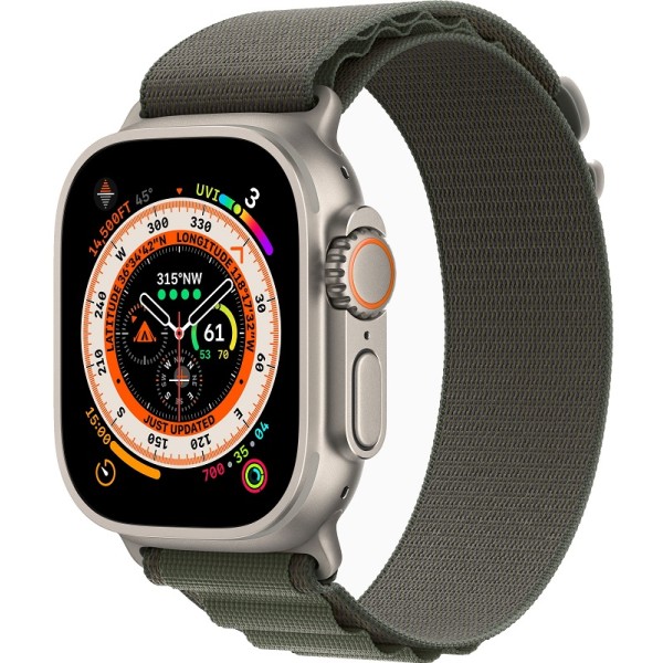Apple Watch Ultra 49mm Titanium Case ремешок Green Alpine