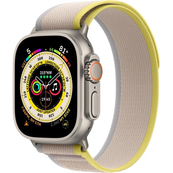 Apple Watch Ultra 49mm Titanium Case ремешок Yellow Beige Trail
