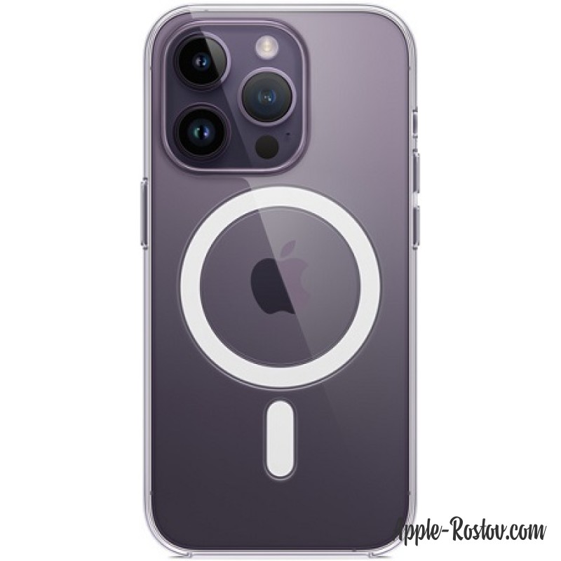 Silicone case iPhone 14 Pro Max MagSafe прозрачный