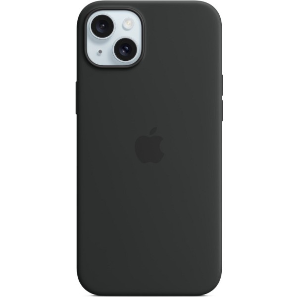 Silicone case iPhone 15 Plus MagSafe Black
