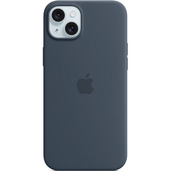 Silicone case iPhone 15 Plus MagSafe Blue