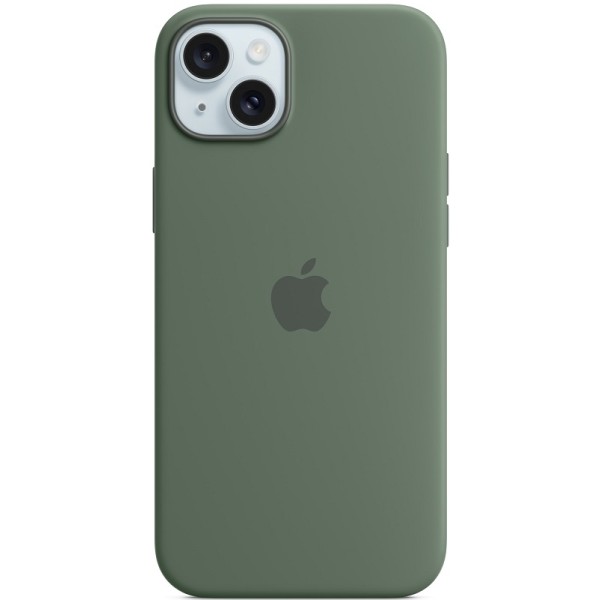 Silicone case iPhone 15 Plus MagSafe Green