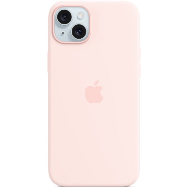 Silicone case iPhone 15 Plus MagSafe Pink
