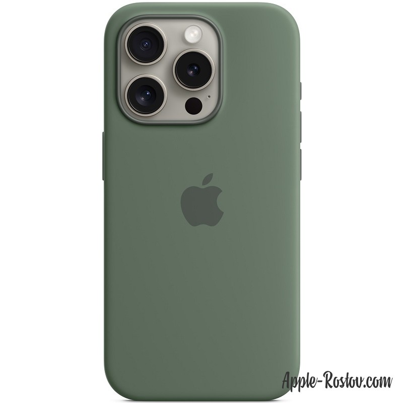 Silicone case iPhone 15 Pro Max MagSafe Green