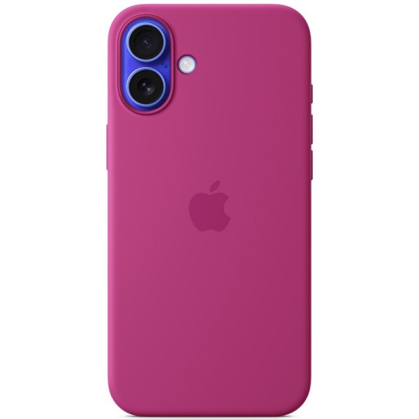 Silicone case iPhone 16 Plus MagSafe Fuchsia