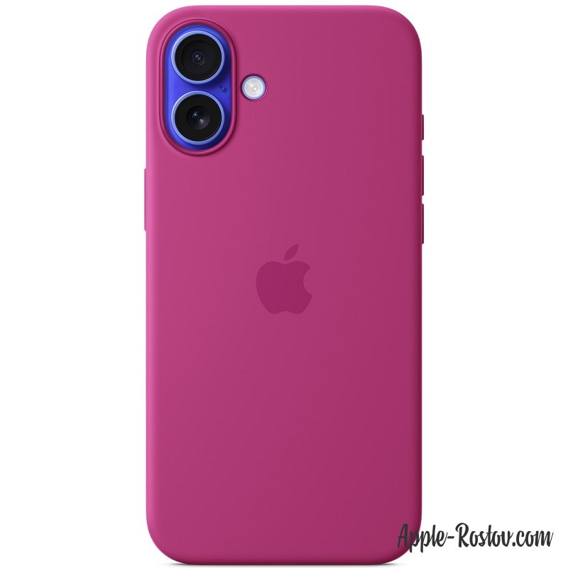 Silicone case iPhone 16 Plus MagSafe Fuchsia