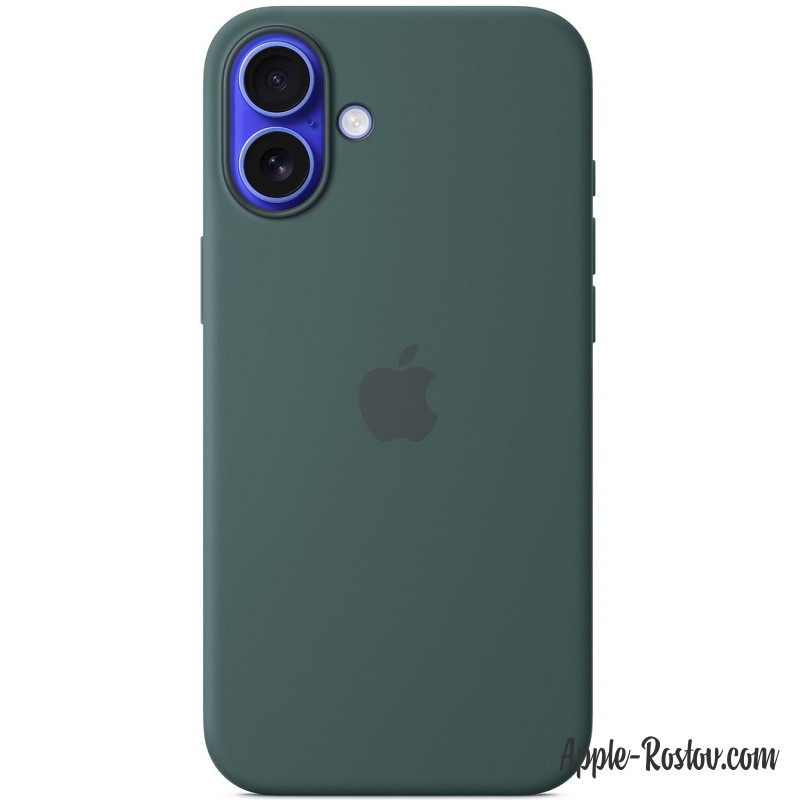 Silicone case iPhone 16 Plus MagSafe Lake Green