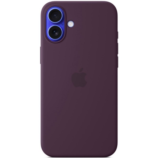 Silicone case iPhone 16 Plus MagSafe Plum