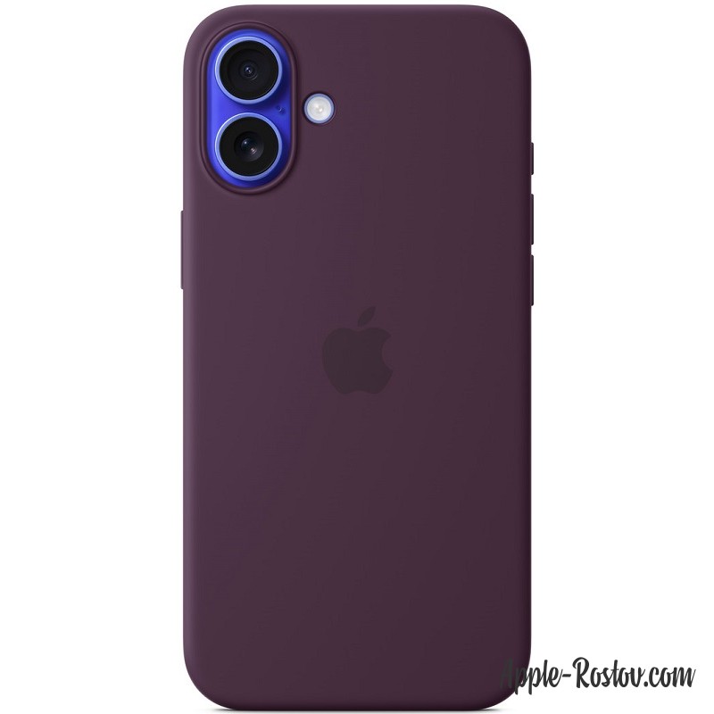 Silicone case iPhone 16 Plus MagSafe Plum