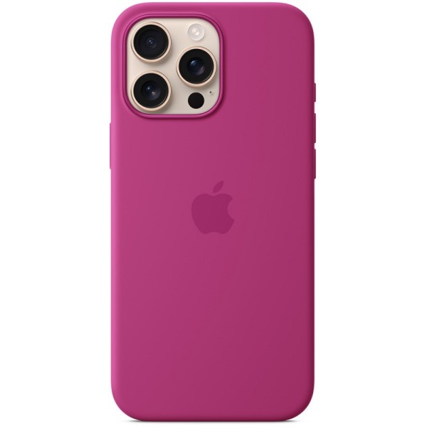 Silicone case iPhone 16 Pro Max MagSafe Fuchsia