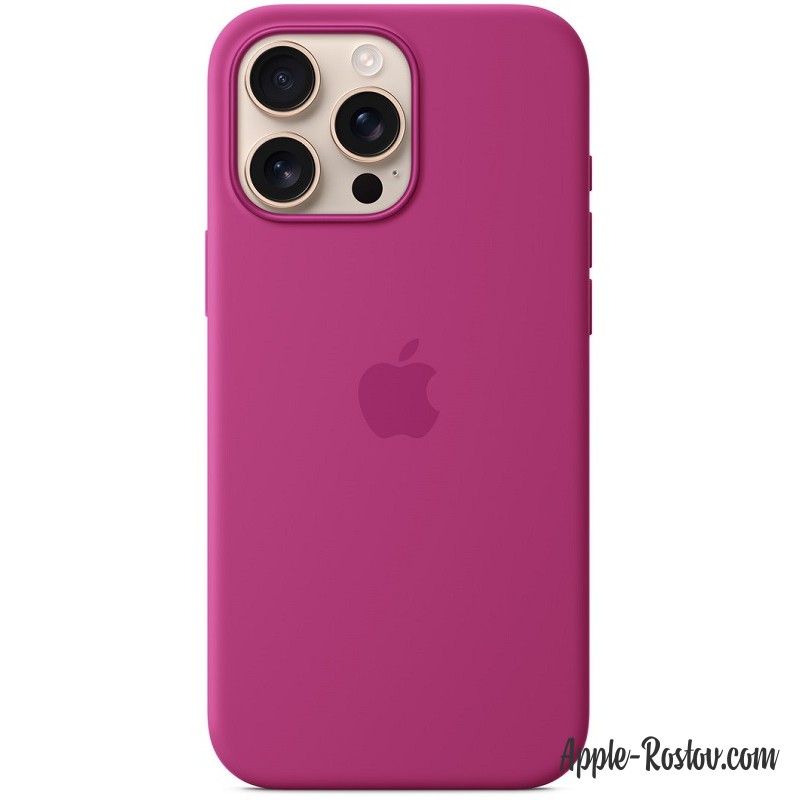 Silicone case iPhone 16 Pro Max MagSafe Fuchsia