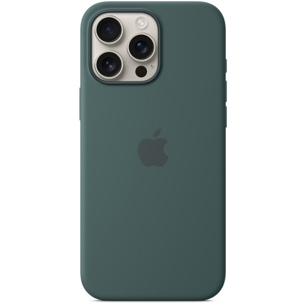 Silicone case iPhone 16 Pro Max MagSafe Lake Green