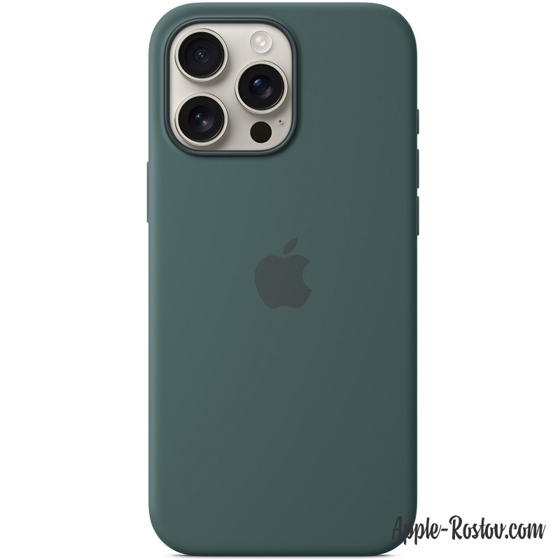 Silicone case iPhone 16 Pro Max MagSafe Lake Green