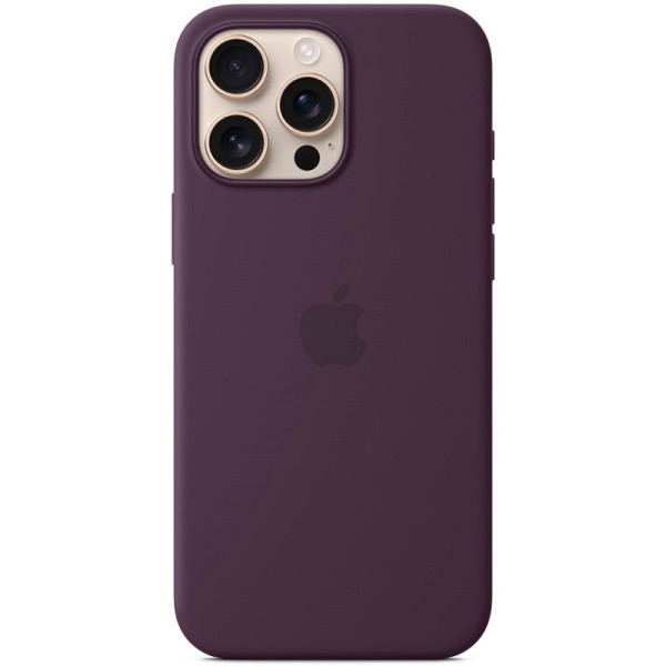 Silicone case iPhone 16 Pro Max MagSafe Plum