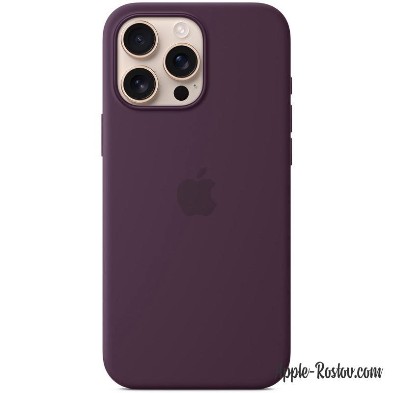 Silicone case iPhone 16 Pro Max MagSafe Plum