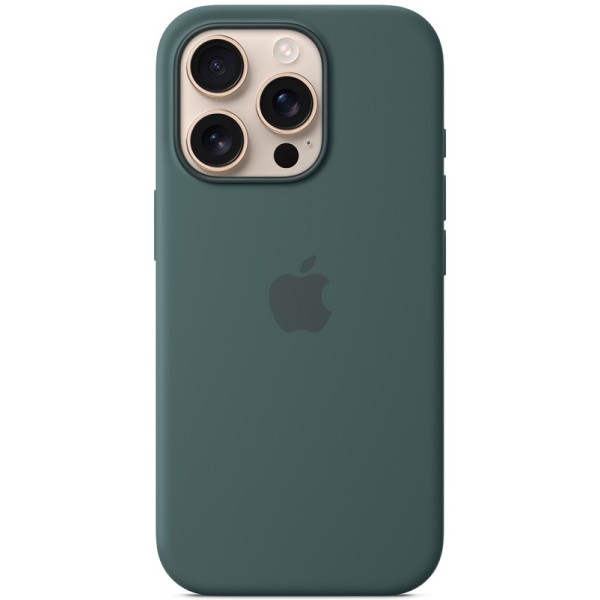 Silicone case iPhone 16 Pro MagSafe Lake Green