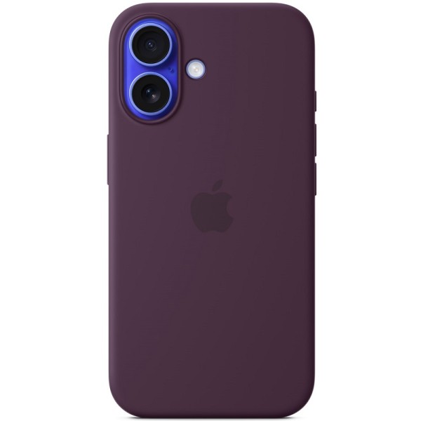 Silicone case iPhone 16 MagSafe Plum