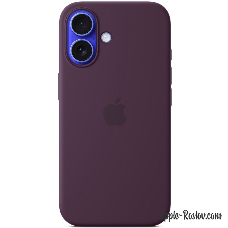 Silicone case iPhone 16 MagSafe Plum